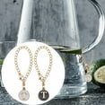 thumbnail image 3 of Tnobhg 2Pcs Tumbler Letter Charm Round Oil-dripping A-Z Capital Letter Water Cup Mug Handle Identification Decoration Hanging Chain Pendant Tumbler Accessories, 3 of 7