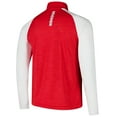 thumbnail image 3 of Men's Colosseum Red Wisconsin Badgers Langmore Raglan Quarter-Zip Top, 3 of 3