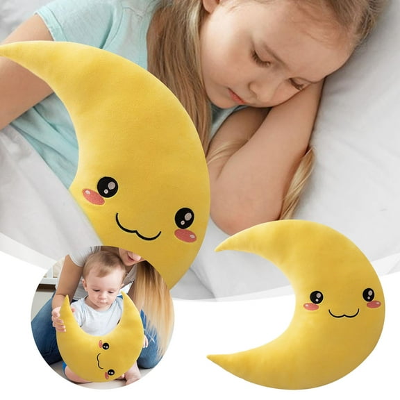 Phase Pillow Set Soft Stuffed Moon Shaped Cushion for Kids Bedroom and Cozy Sofa