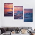 thumbnail image 4 of Nawypu Wall Art Paintings Sunrise frozen sea Beautiful winter landscape lake morning time Canvas Art Print wall Poster Artwork for living Room Bedroom Wall Decor and Home Decor 12''x16''X3 Panels, 4 of 4