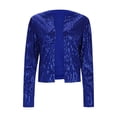 thumbnail image 2 of Vestes pour Femmes, Cardigan à Manches Longues Col Rond Couleur Unie Veste Décontractée Polyvalente à Sequins, 2 of 4