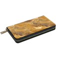 thumbnail image 3 of Leather Wallet 8 X 4.3 In Comfortable Light Waterproof And Durable Zipper Design Easy To Carry Sandybrown Marble_3, 3 of 8