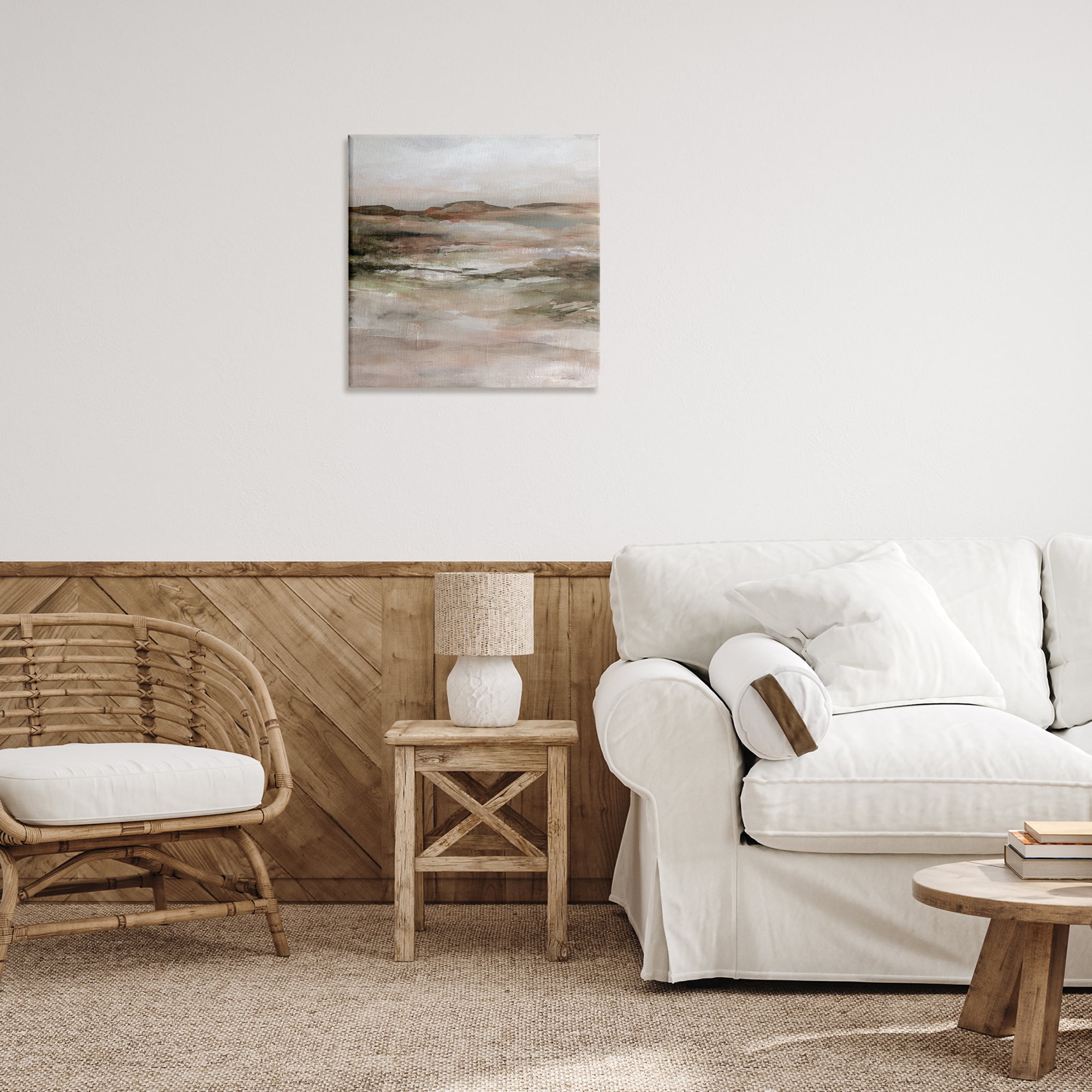 Stupell Industries Rugged Dunes Landscape Abstract Painting Wrapped Canvas Art Print Wall Art, 24 x 24