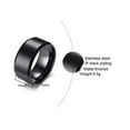 thumbnail image 2 of 2/6/8/10/15mm Titanium Band Men Womens Stainless Steel Black Matte Polished Ring, 2 of 9