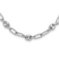 thumbnail image 1 of Diamond2Deal 925 Sterling Silver Rhodié 16 W / 1in ext. Collier de Fantaisie Link pour les Femmes 17", 1 of 6