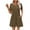Brown, variant on BiZtdJrK Womens Oversized Tshirt Romper Short Sleeve Pleated Front Wide Leg Shorts Overalls Solid Casual Summer Jumpsuits with Pockets on sale and clearance Hot Pink M