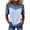 Light Blue, variant on Short Sleeve Tops for Women Crew Neck Ombre Print Patchwork Denim Print Casual T Shirt