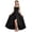 Black, variant on AHTJRT Bridesmaid Dresses for Girls Ruffle Slit Satin Silk Flower Dress Sleeveless Spaghetti Straps Party Maxi Dresses White 16-17 Years
