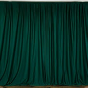 New Creations Fabric & Foam Inc, Seamless Polyester Backdrop Drape Curtain Panel - (Hunter Green, 10 Ft Wide by 20 Ft High)