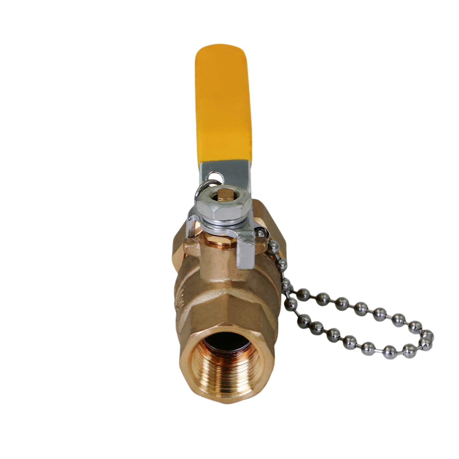 Midline Valve VHT234B-10 Premium Brass Full Port Hose Ball Valve with Chain and Cap, 1/2 in. FIP x 1/2 in. Hose (10 Pack)