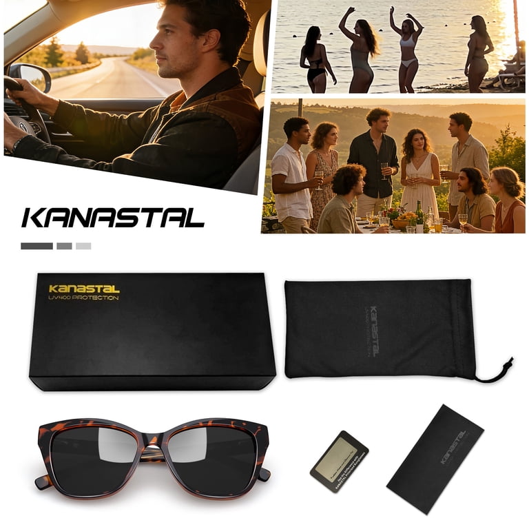 KANASTAL Cat Eye Sunglasses Polarized for Women Men  display picture 2