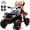 Red, variant on Joyracer 24V 4x4 Kids ATV Electric 4-Wheeler with Leather 2-Seater, 24 Volt Ride on Toys for Big Kids w/ Kneepads, 4x200W Motors, Bluetooth Music, Red