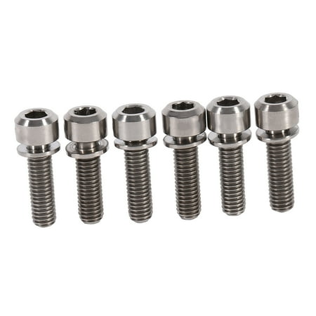 

6pcs Stem Bolt High Strength Titanium Alloy Bike Stem Screw With Washer Set For Stem Replacement Parts