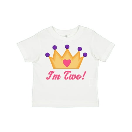 

Inktastic Princess Crown 2nd Birthday I m Two Gift Toddler Toddler Girl T-Shirt