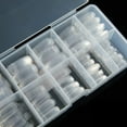 thumbnail image 2 of 500PCS Half Cover False Nails Tips, 10 Sizes Artificial False Nails Tips, French Style Acrylic Artificial Tip with Box for DIY Nail Art, 2 of 7