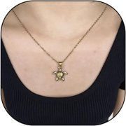 Zephyriana Turtle Necklace for Women Men Tortoise Sea Turtle Jewelry Gift Cute Animal Pendant Necklace Funny Hawaiiian Beach Trendy Stuff Summer