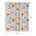 thumbnail image 5 of Pioneer Flower Floral Print Pattern Shower Curtain 72"x84", Bathroom Decorative Shower Curtain Set with 12 Hooks, Waterproof Washable, 5 of 6