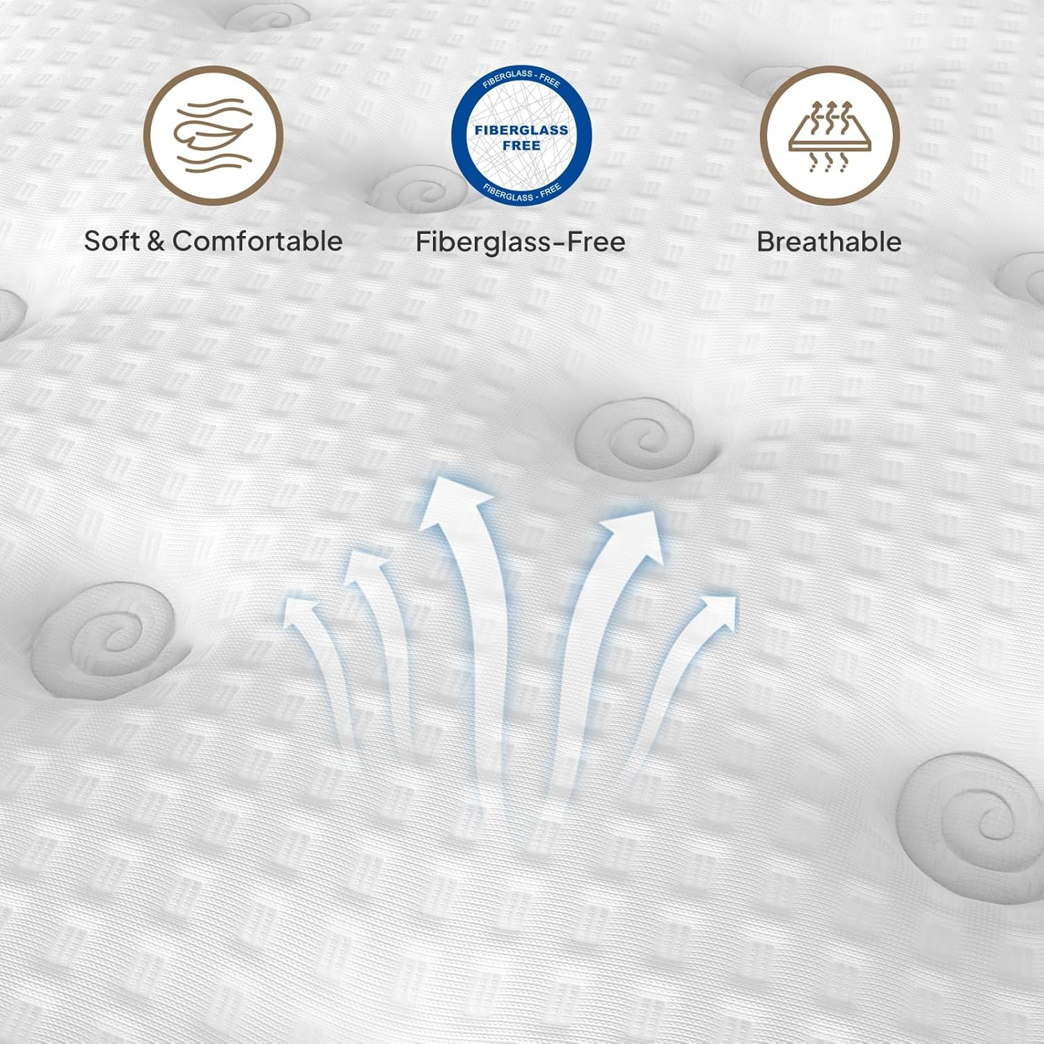 LiviNest King Mattress 7-Zone Support: 14 Inch Firm Hybrid Bed in a Box - 95% Motion Isolation for Couples & Back Pain Relief - Cooling Gel Memory Foam & Pocket Springs