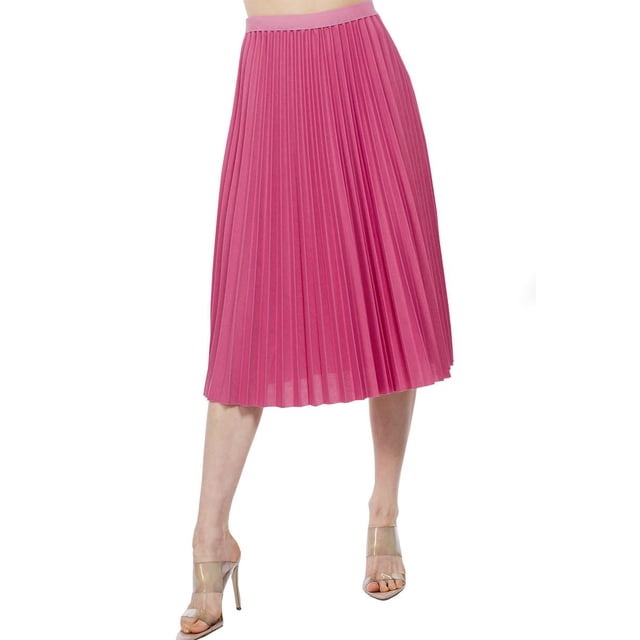 Falda plisada brillo sutil AMAD fucsia L AMAD SS22-F16