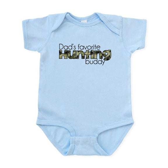 CafePress - Dads Favorite Hunting Buddy Body Suit - Baby Light Bodysuit, Size Newborn - 24 Months