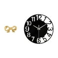 thumbnail image 1 of Tirador De Latón Con Forma De Lazo Para Cajones De Cocina Y Armarios, Con Reloj De Pared Silencioso Decorativo De Acrílico, Fácil De Leer, Ideal Para Baño, Hotel, Oficina Y Hogar., 1 of 8