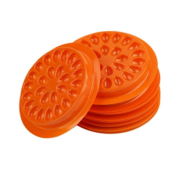 Soporte para pestañas de 100 Uds., cantidad abundante, paleta de pestañas ligeras de PVC, duradero, para principiantes, regalo para el hogar, Ayudas para vestirse con gancho de botón Naranja Qarigey CE015313-03