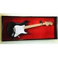 thumbnail image 1 of sfDisplay.com,LLC. Guitar Fender Display Case Cabinet Wall Rack w/UV Protection- Lockable -Cherry, 1 of 4