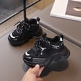thumbnail image 2 of CAUYDY Toddler Boys Black Lace Up Sneakers Breathable Mesh Athletic Running Shoes Non Slip Lightweight Sport Shoes for Kids Outdoor Play(L101-Black,8.5), 2 of 6