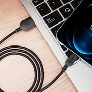 onn 3' Lightning to USB Charging Cable, Black