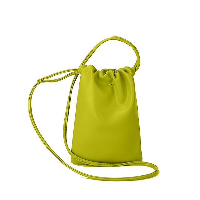 Nuevo bolso para teléfono móvil de Pu, bolso Xiaofu, bolso tipo cubo colgado al hombro, bolso con cordón Simple