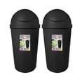 thumbnail image 1 of Bote de basura Reynera 2 Pack con tapa balancín Negro 11 Lts, 1 of 2