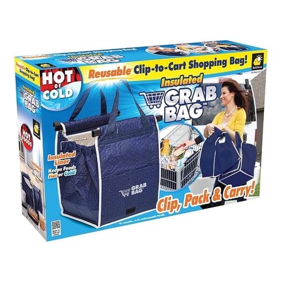 Grab Bag Insulated Reusable Shopping Bag, Holds up to 40 lbs, 1 Bag
