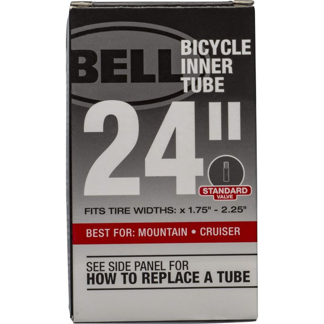 Timbre estándar con tubo interior para bicicleta, 24 x 1,75-2,25 pulgadas