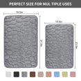 thumbnail image 5 of Memory Foam Bath Mat Cobblestone Bathroom Rugs Super Water Absorbent Machine Washable Bath Rugs grey 50*80CM, 5 of 9