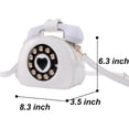 thumbnail image 2 of LHSHIDU Fozehlad Novelty Telephone Shaped Shoulder Bag Funny Retro Phone Crossbody Bag Totes Chain Purse, 2 of 6