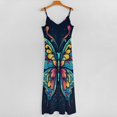 thumbnail image 3 of Colorful Butterfly Sleeveless Dress Women's Clothing Chic And Elegant Woman Dress Elegant Women's Sets, 3 of 6
