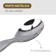 thumbnail image 3 of Set de Cubiertos para Bebé - Tenedor + Cuchara - Amababy - Silicón y Acero Inoxidable, 3 of 4