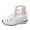 White, variant on Rokment Platform Wedge Gladiator Sandals for Women Vintage Casual Leather Closed Toe Chunky Height Increasing Comfortable Non Slip Walking Work Sneakers Summer Shoes Black Size 5.5