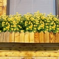 thumbnail image 4 of Morttic 24 Bundles Artificial Flowers Fake Boxwood Shrubs UV Resistant No Fade Faux Greenery Faux Plastic Lotus for Home Garden Hanging Planter Indoor Porch Patio Office Wedding Decoration(Yellow), 4 of 6