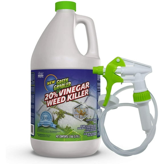 Green Gobbler 20% Vinegar Weed & Grass Elminator - Natural and Organic, Glyphosate Free Herbicide, 1 Gallon
