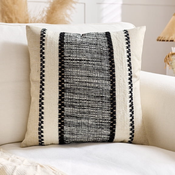 XmhyTop-A Boho Pillow 45*45cm Decorative Throw Pillow, 1 Piece Rustic Pillow, Farmhouse Boho Throw Pillow, Minimalist Boho Pillow for Sofa Couch,B01