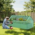 thumbnail image 2 of Aoodor 6x3x3 ft Raised Garden Metal Bed Mini Greenhouse Kit with 2 Roll-up Zipper Doors, for Vegetables Herbs and Flowers, 2 of 10