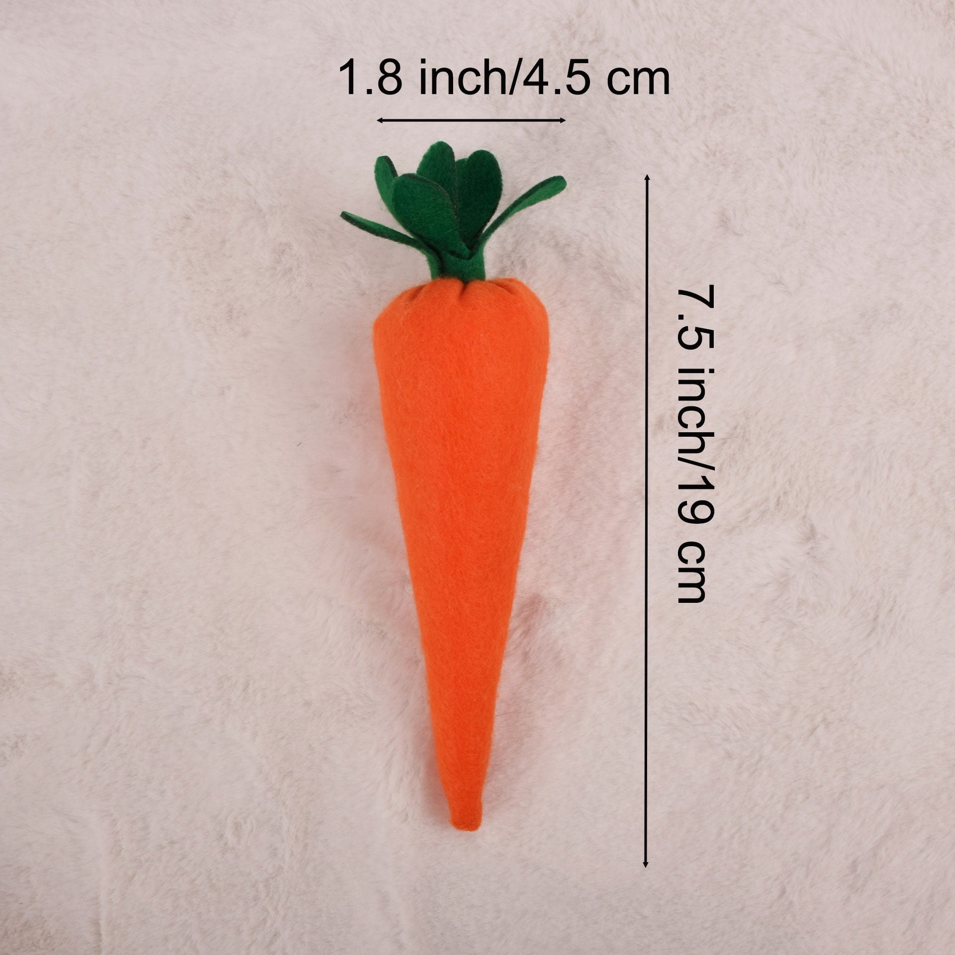 12PCS Easter Carrot Decorations Seasonal Vegetables Ornaments – Artificial Stuffed Fabric Carrots, Rustic Spring Easter Decor for Tiered Tray, Basket, Vase Filler, Farmhouse Tree (Natural Orange)