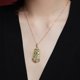 thumbnail image 4 of Collar de esmalte pintado con plantas para mujer, conjunto de plata de ley con colgante de cadena de clavícula de jade hetiano, regalo para madre, 4 of 4