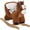 Brown, variant on Yellow Kids Ride on Farm Tractor with Trailer, Manual Pedal Car for 3 Year Old Boys Girls, Metal and Plastic Construction, 52.4 Inch Long with Horn and Gardening Tools