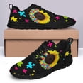 thumbnail image 4 of Autism Shoes Women Men Running Sneakers Autism Awareness Puzzle Print Tennis Walking Shoes Black Size 11, 4 of 5