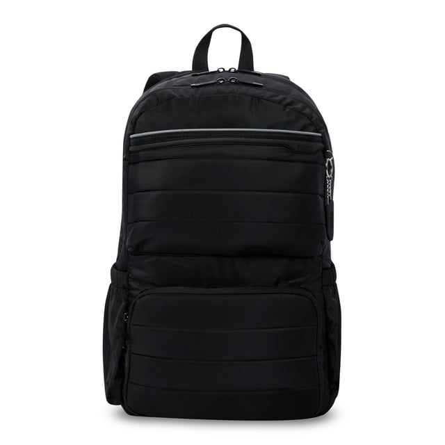 TOTTO Mochila Ergonómica Extra Grande Porta Laptop 16 con Bolsillo Secreto | Escuela - Oficina - Via negro Extra Grande