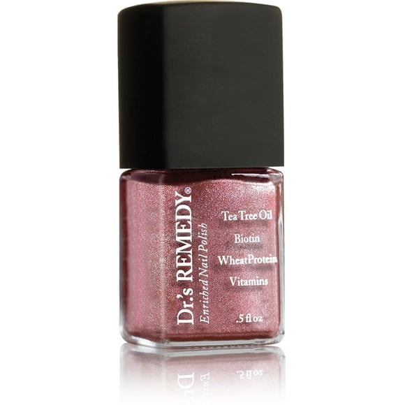 Dr.s Remedy Vernis à Ongles Enrichi, Rose Réfléchissant, 0,5 fl oz