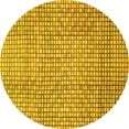 thumbnail image 1 of Ahgly Company Indoor Round Abstract Yellow Modern Area Rugs, 4' Round, 1 of 4