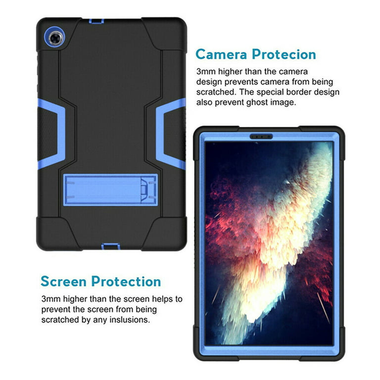 SOATUTO Lenovo Tab M10 Plus 10.3 inch Tablet Case Hybrid Shockproof Rugged  Anti-Impact Protection Cover Built in Kickstand For Lenovo Tab M10 Plus  TB-X606F / TB-X606X 10.3 inch(Black+Blue) 
